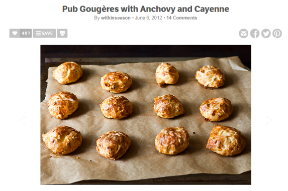 Pub Gougères with Anchovy and Cayenne by withinseason